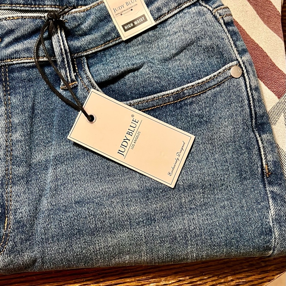 Judy Blue High Rise,Flag Flare  Blue Denim Jeans with Timeless Appeal
